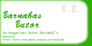 barnabas butor business card